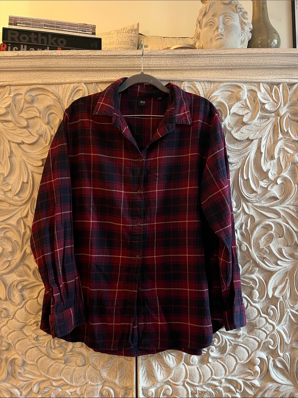 Uniqlo Red Plaid Flannel Shirt